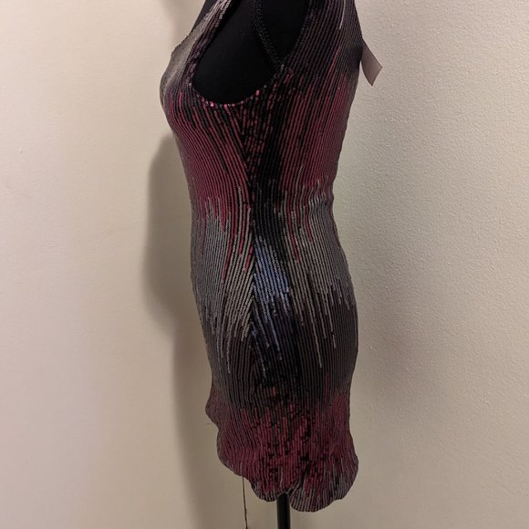 Off-Shoulder Sequin Dress: Strobe It by Charlotte Russe - Picture 7 of 8